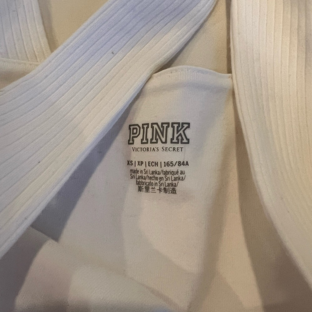 NWOT Pink White Ribbed romper - Picture 4 of 5